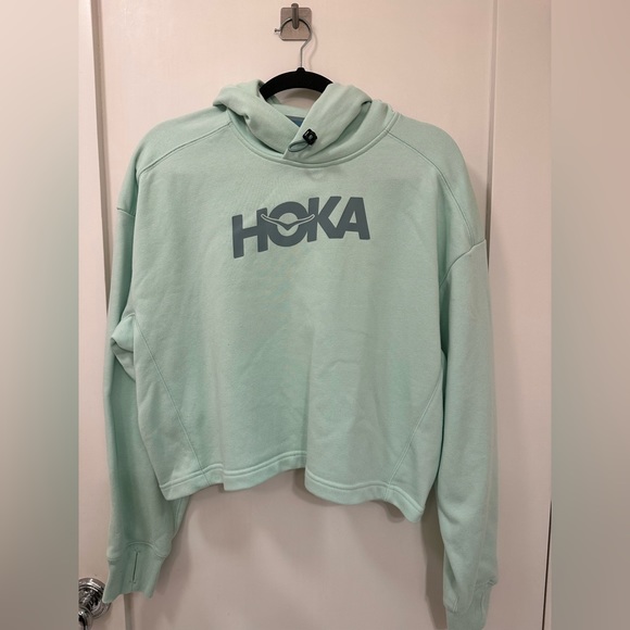 Hoka Cropped Hoodie - Mint Color - Picture 3 of 7